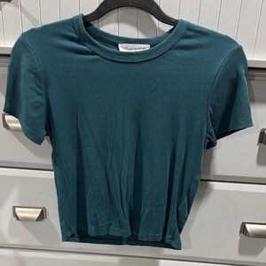 Olive & Oak Teal Crop Top